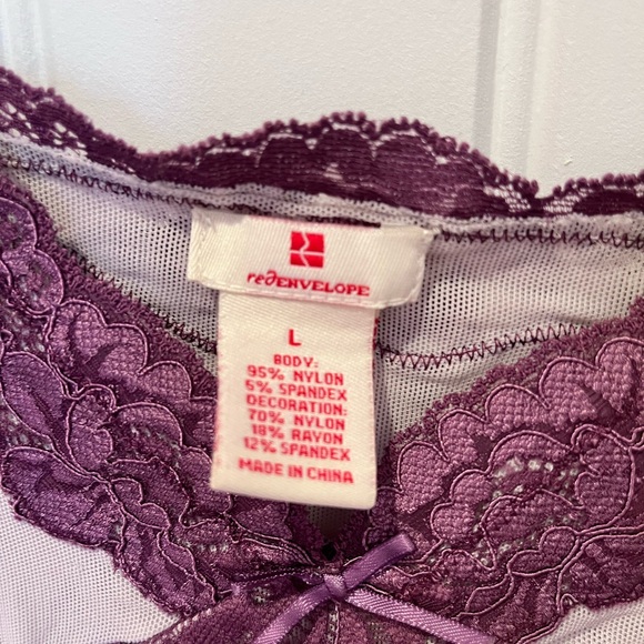 Y2K Purple Mesh Lace Trim Cami Tank Top Vintage Grunge Fairy Earthy Whimsigoth - Picture 4 of 8